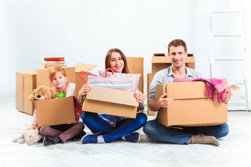 Customer placing items into a storage unit during booking