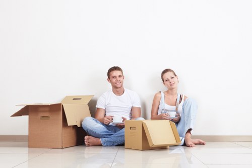 Planning an office relocation in St Lukes with labeled moving supplies