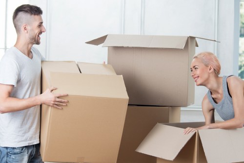 Organized secure storage unit in Stlukes with packed boxes